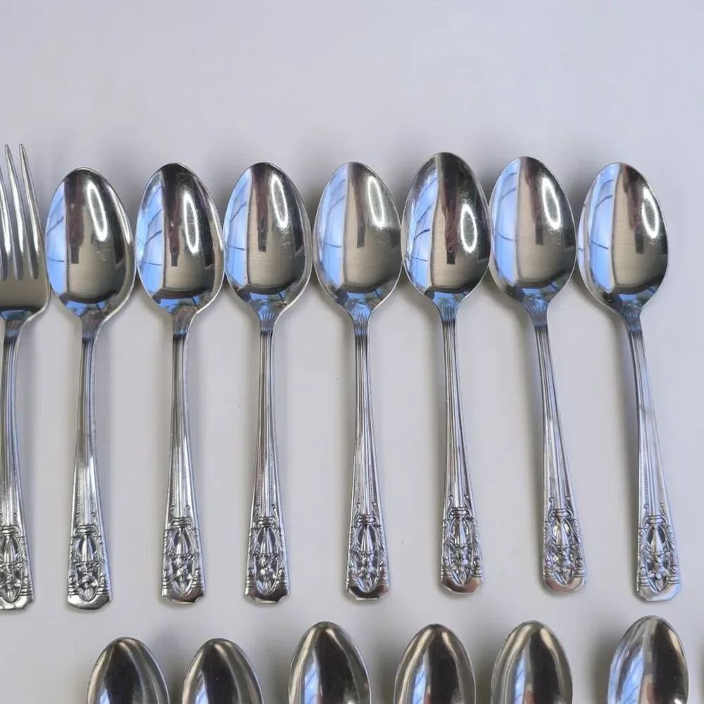 42 Pc Wallace Filigree Harmony House Plate AA+ Flatware Utensils | Service for 6